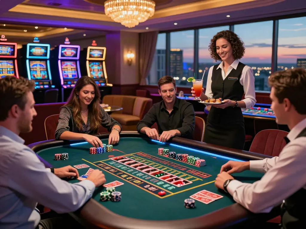 Casino not on gamstop uk players enjoying vibrant gaming atmosphere.