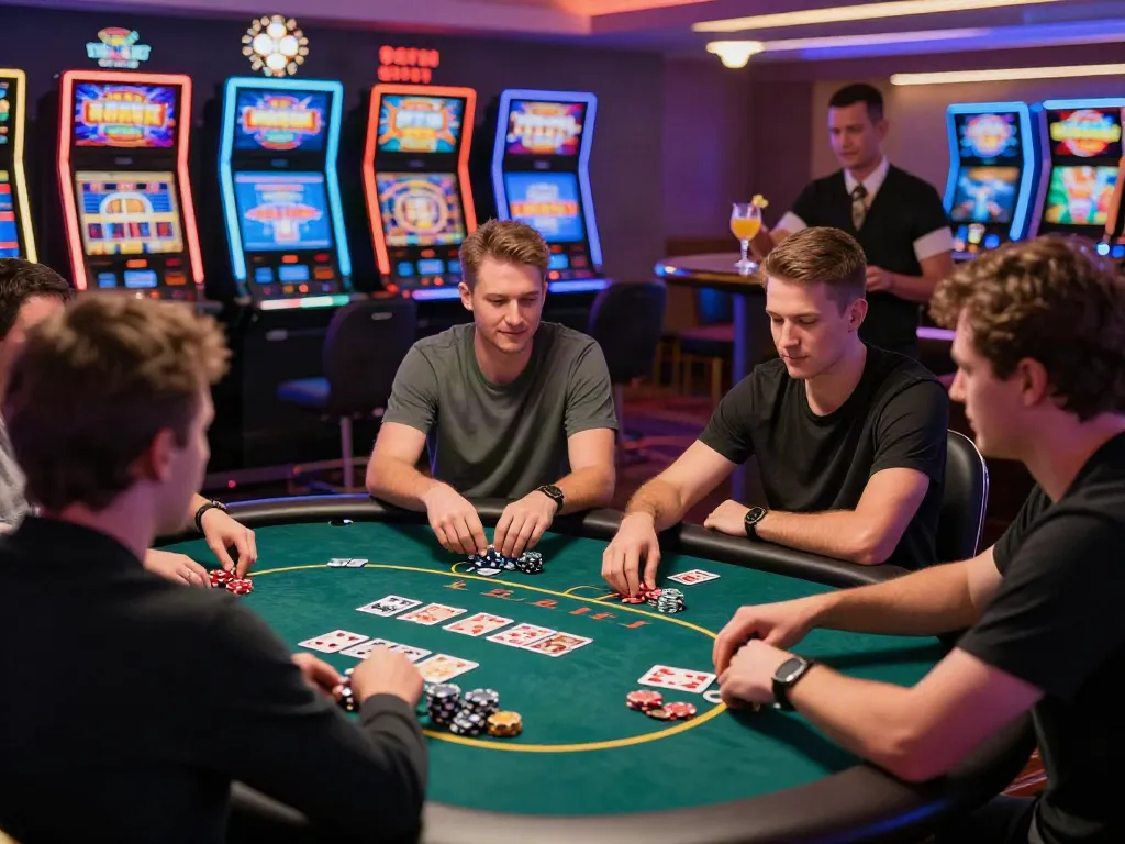 Experience casinos not on gamstop uk with players enjoying a vibrant gaming atmosphere.
