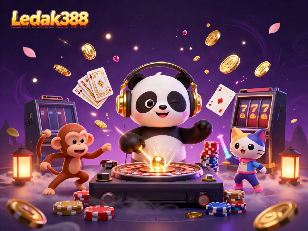 Experience the excitement of Ledak388 with engaging characters and dynamic casino elements.
