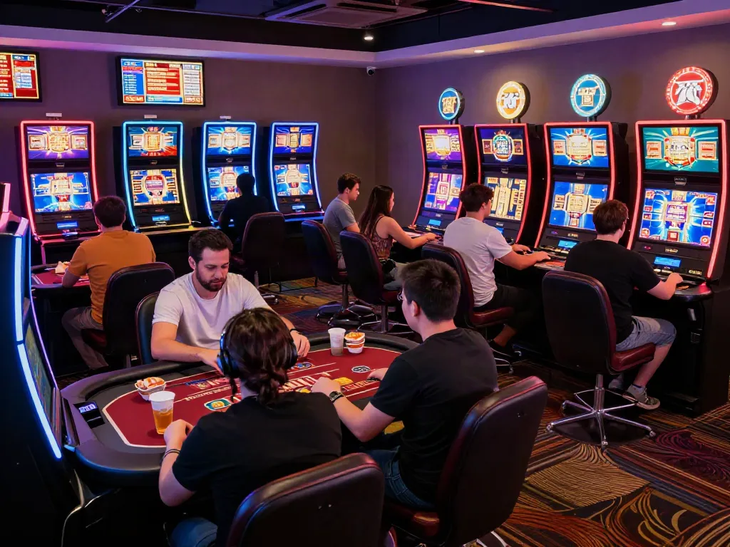 Players enjoying a casino not on gamstop uk experience at a vibrant online gaming environment.