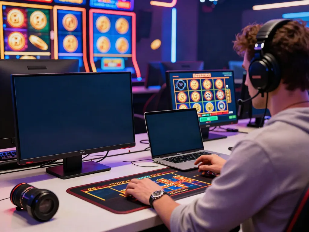 Player enjoying an exciting casino not on GamStop UK game on a vibrant screen.