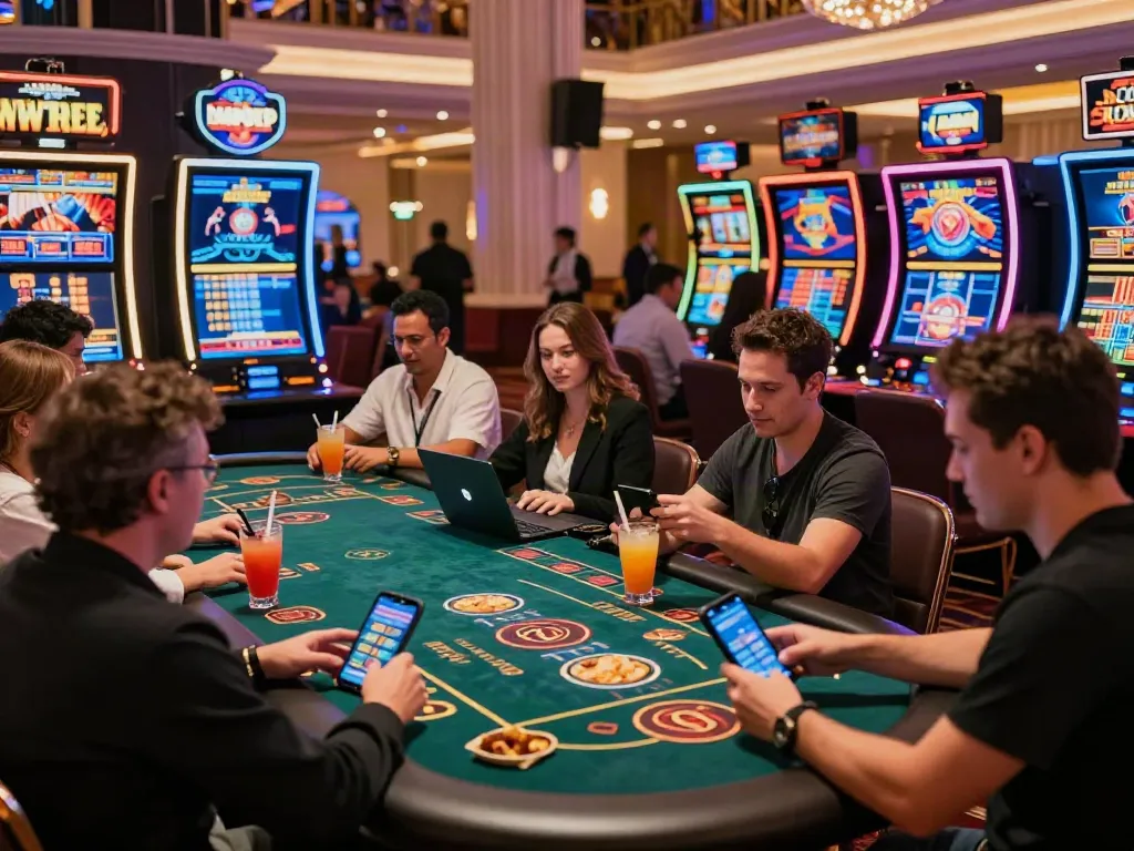 Casino not on gamstop uk players enjoying a lively online gaming experience
