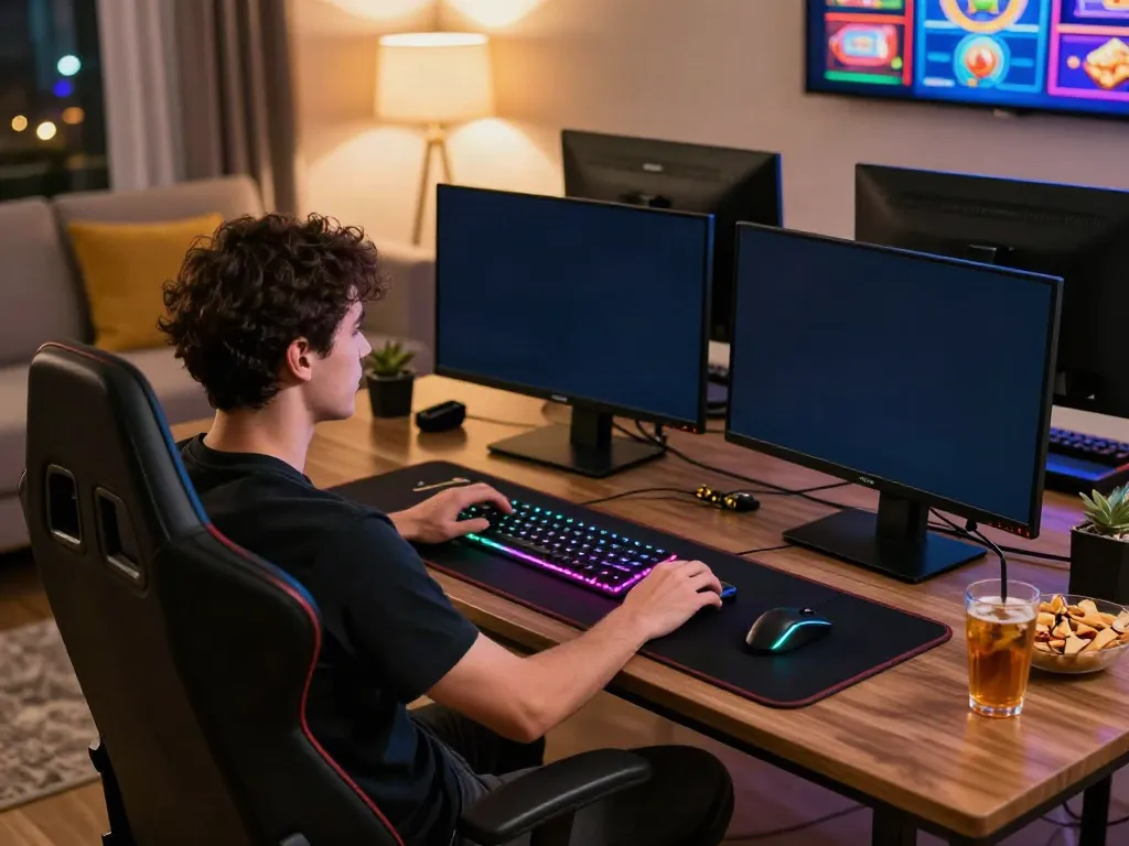 Player enjoying casino not on Gamstop UK experience at home