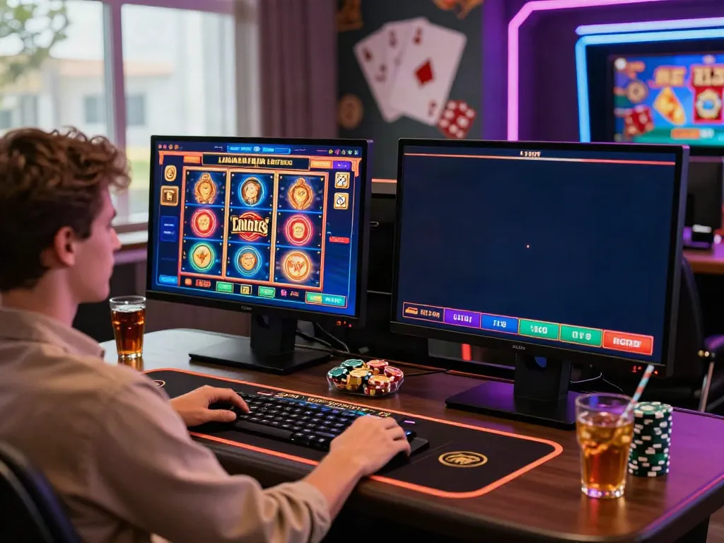 Casino not on Gamstop UK player enjoying a vibrant online gaming experience