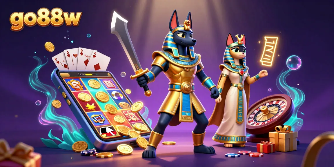 Experience exhilarating wins with go88w's colorful slot games and dynamic Egyptian-themed characters.