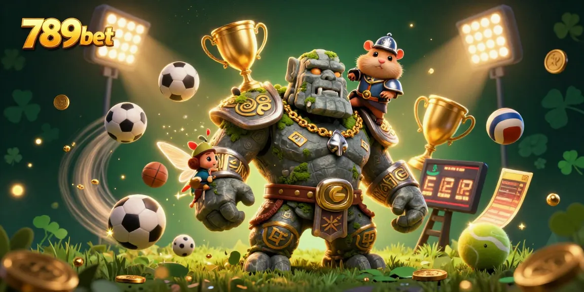 Experience the thrill of sports with 789bet's magical 3D golem and fairy scene, capturing vibrant excitement and winning energy.