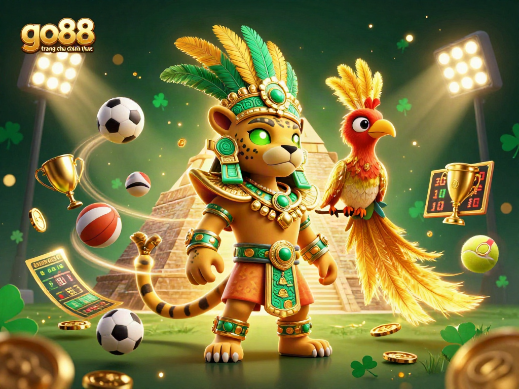 Engage with go88 trang chu chinh thuc through this vibrant illustration showcasing dynamic sports betting elements.