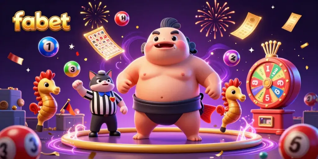 Join the excitement with fabet as a giant fugu competes undersea with vibrant lottery activities.